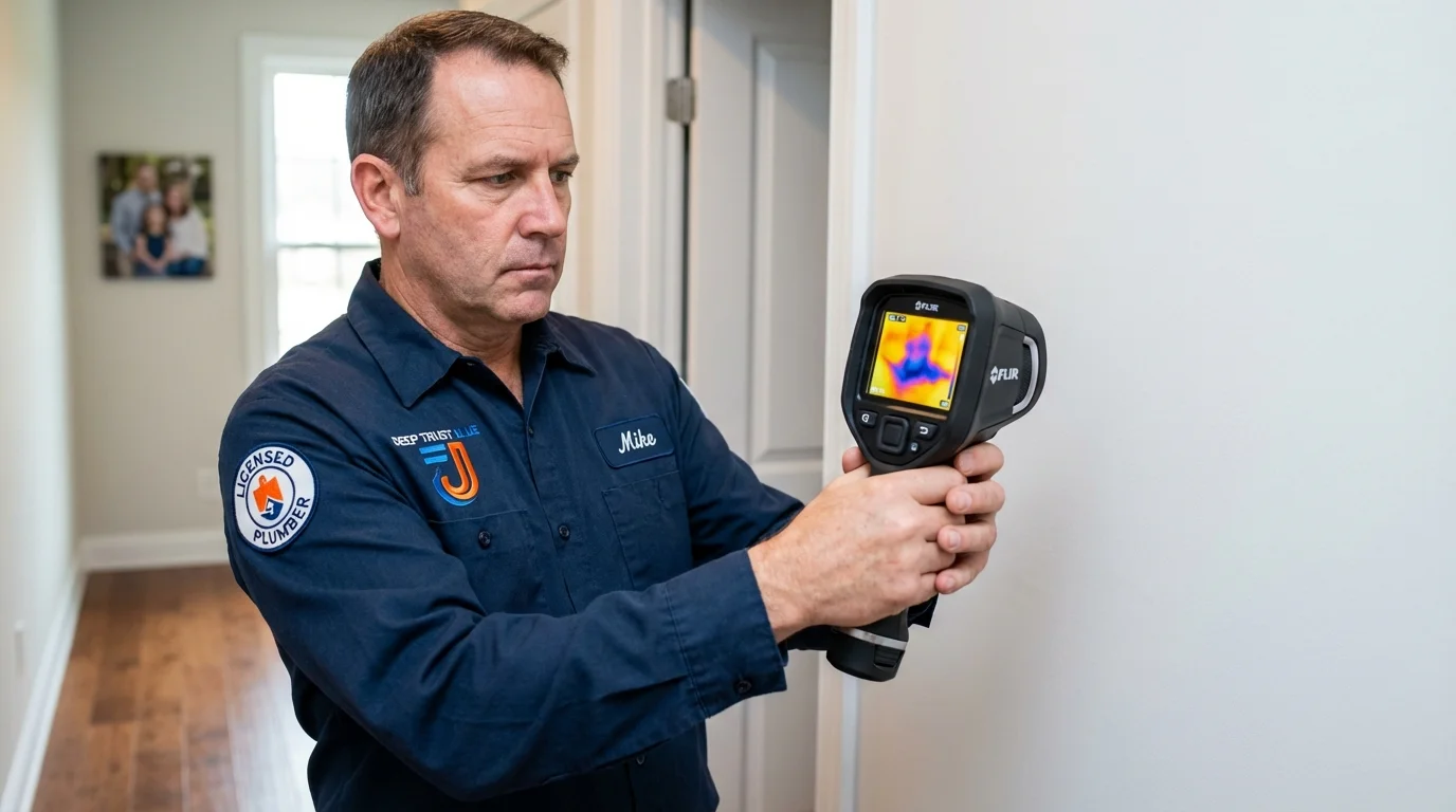 Thermal imaging leak detection by Johns Plumbing LLC in Harveys Lake